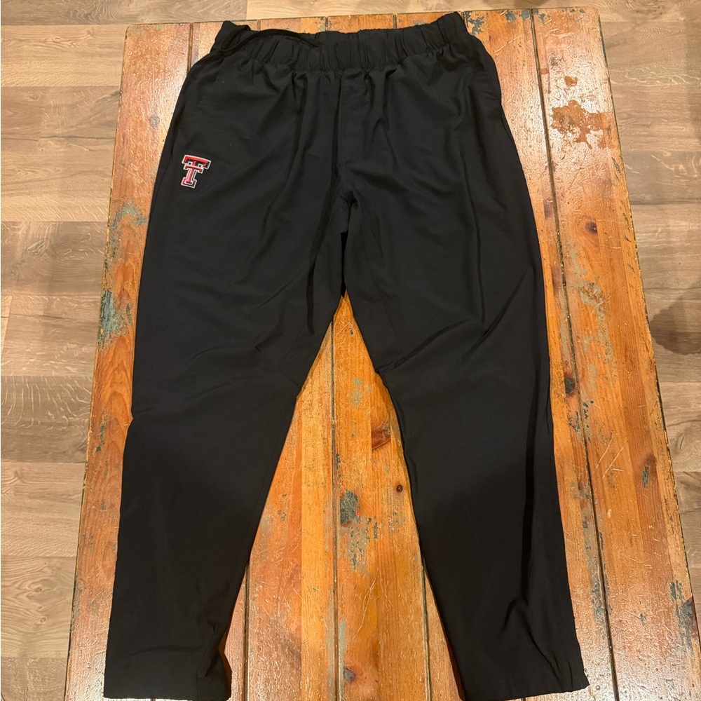 adidas Black Jogger Pants with Red Accent Logo